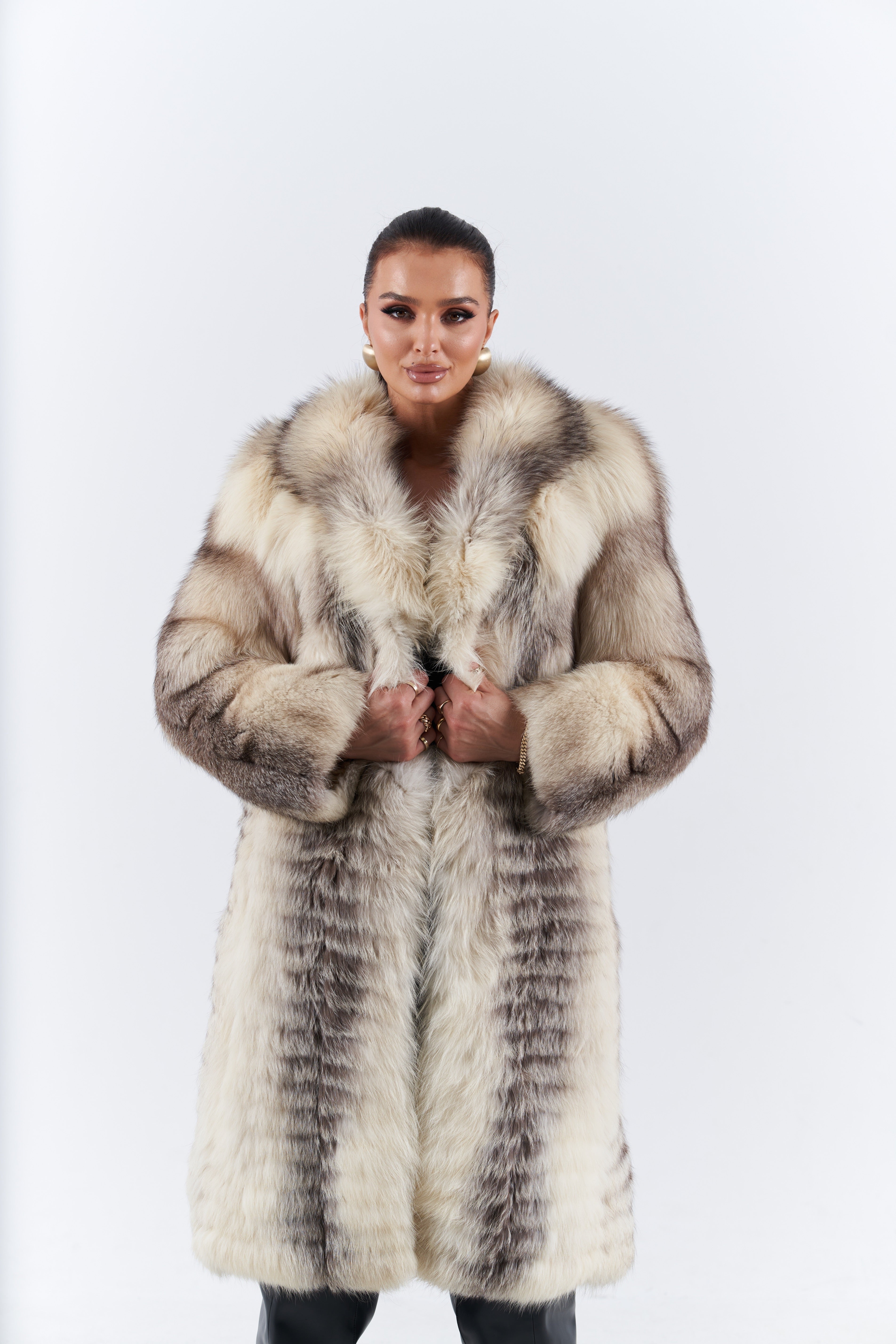 Fox artic frost fur coat – D'Amor Fur