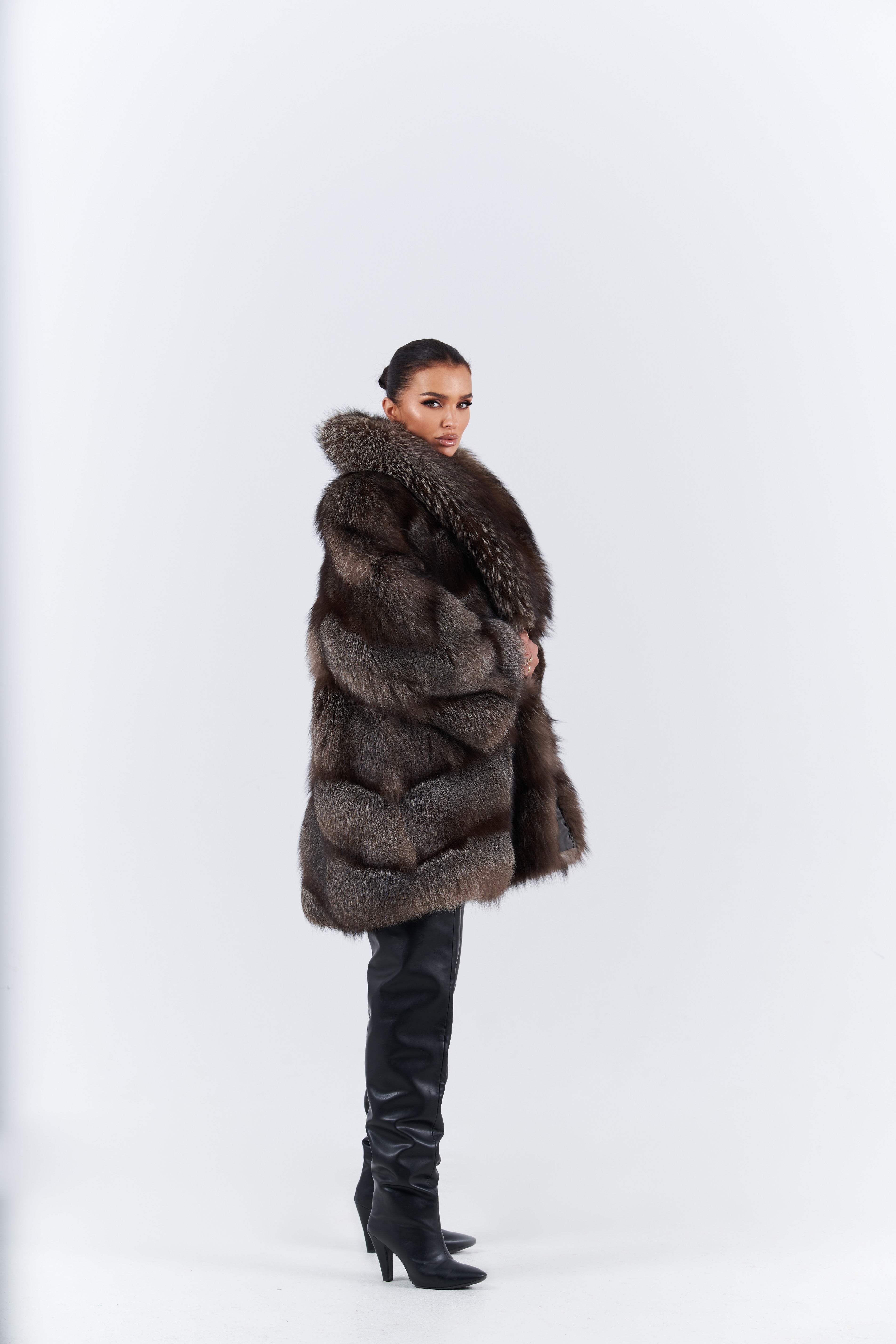 Fox fur coat
