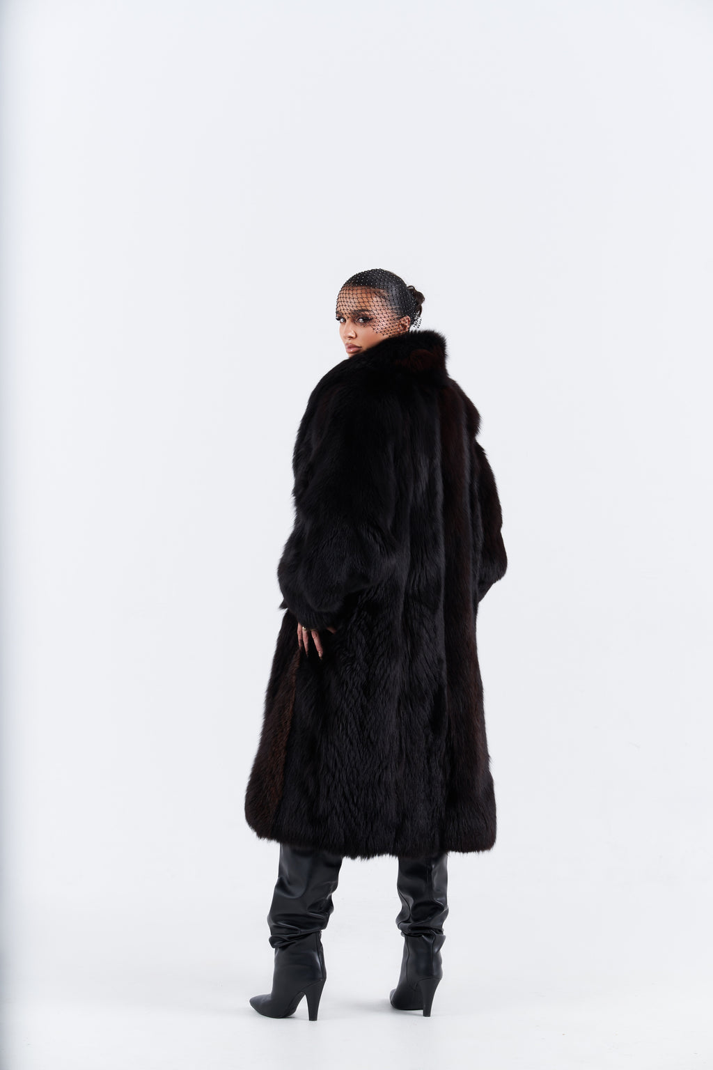 Long Fox Fur Coat