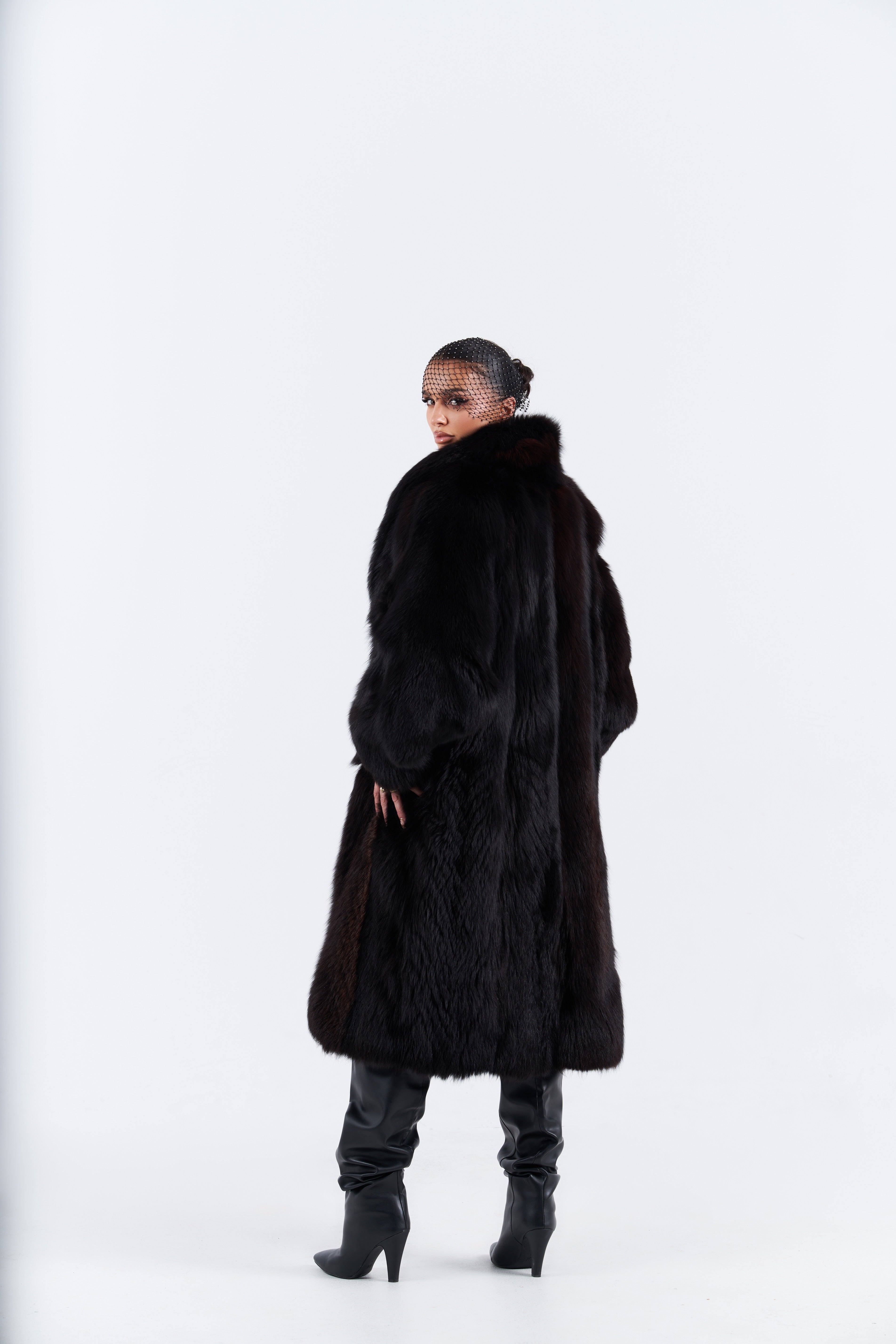 Long Fox Fur Coat