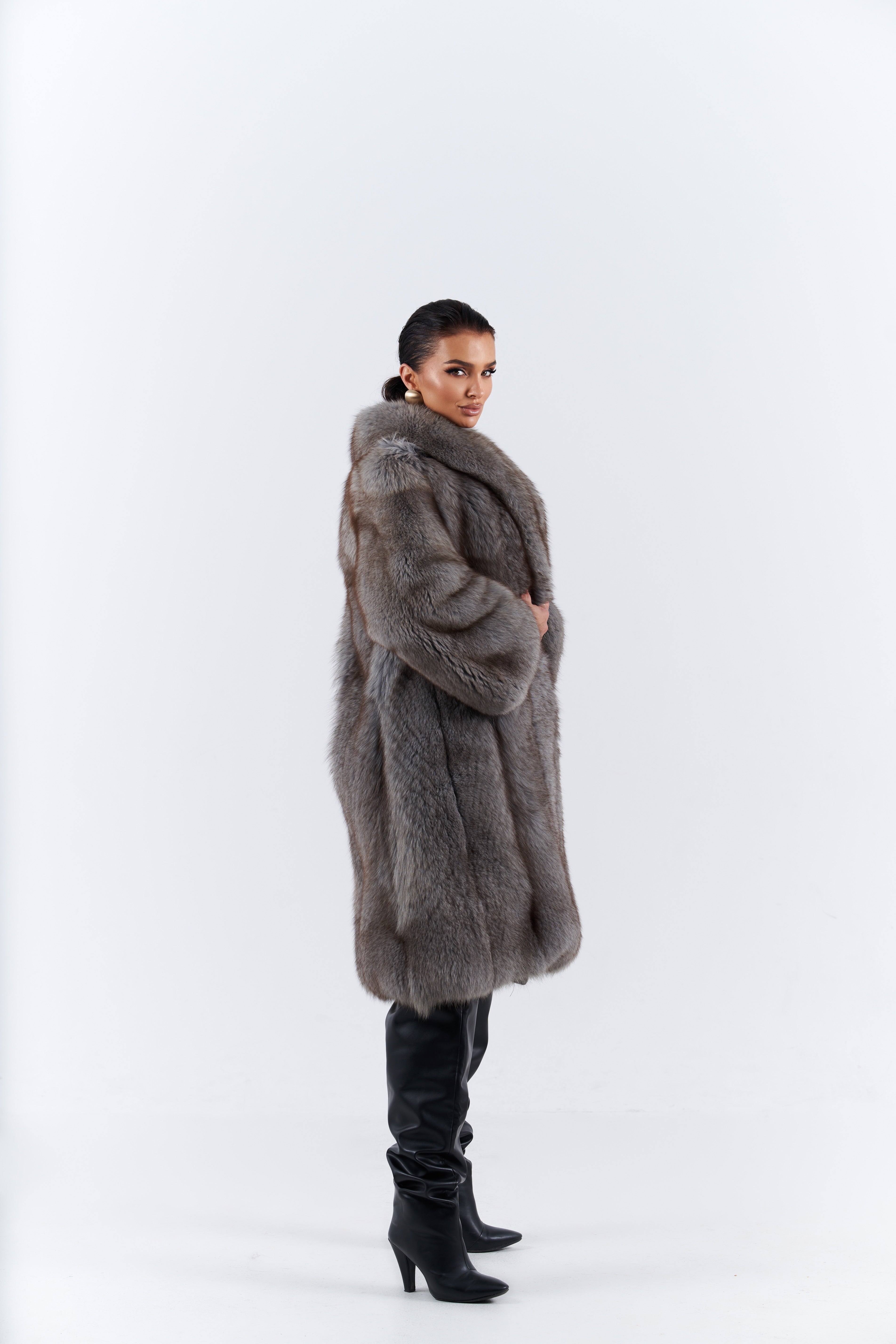 Fox fur coat