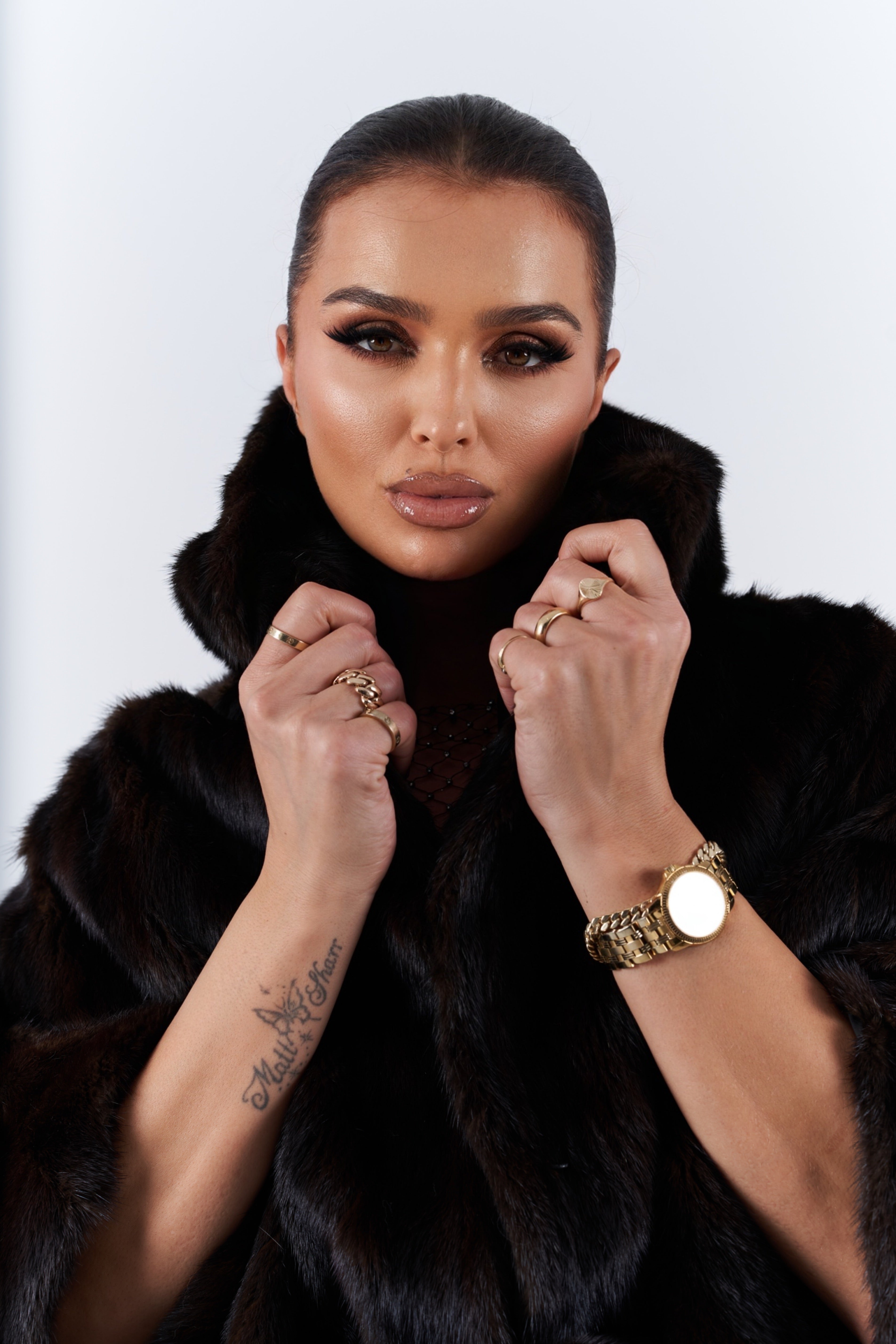 Vintage mink fur cape