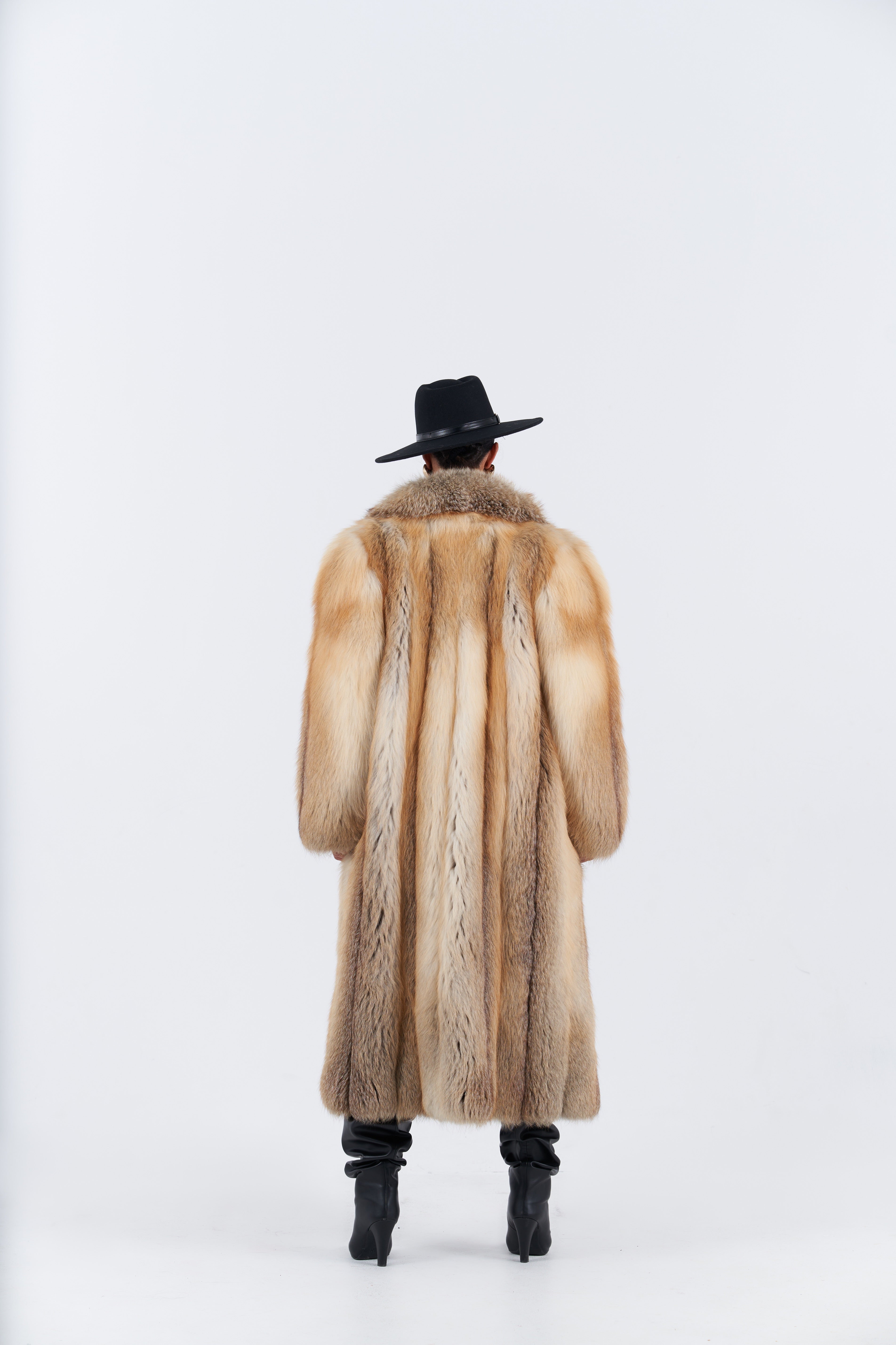 Golden Island Fox Fur Coat
