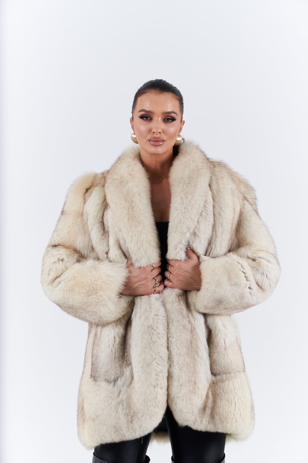 Natural fur fox coat