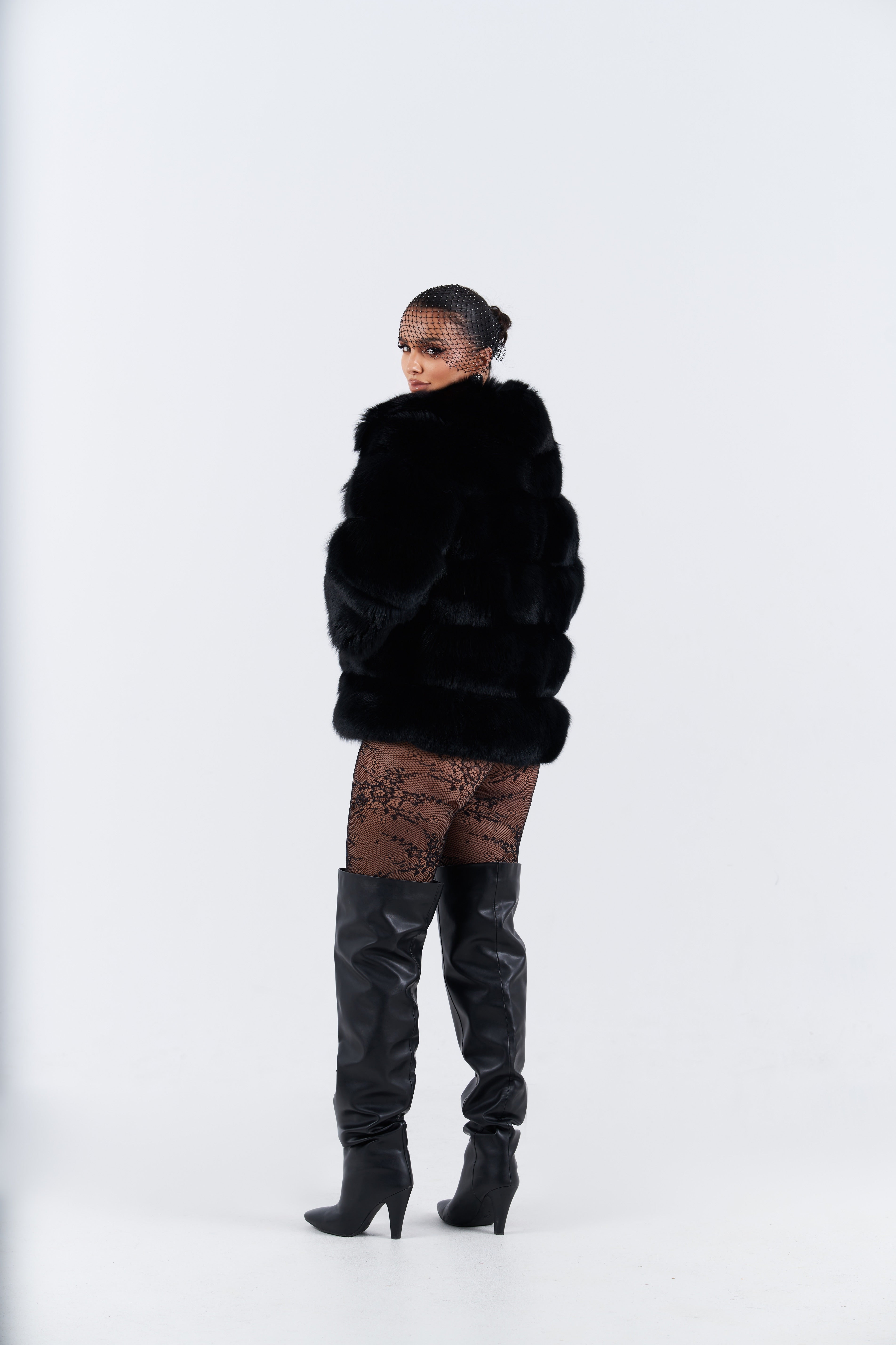 New black fox fur