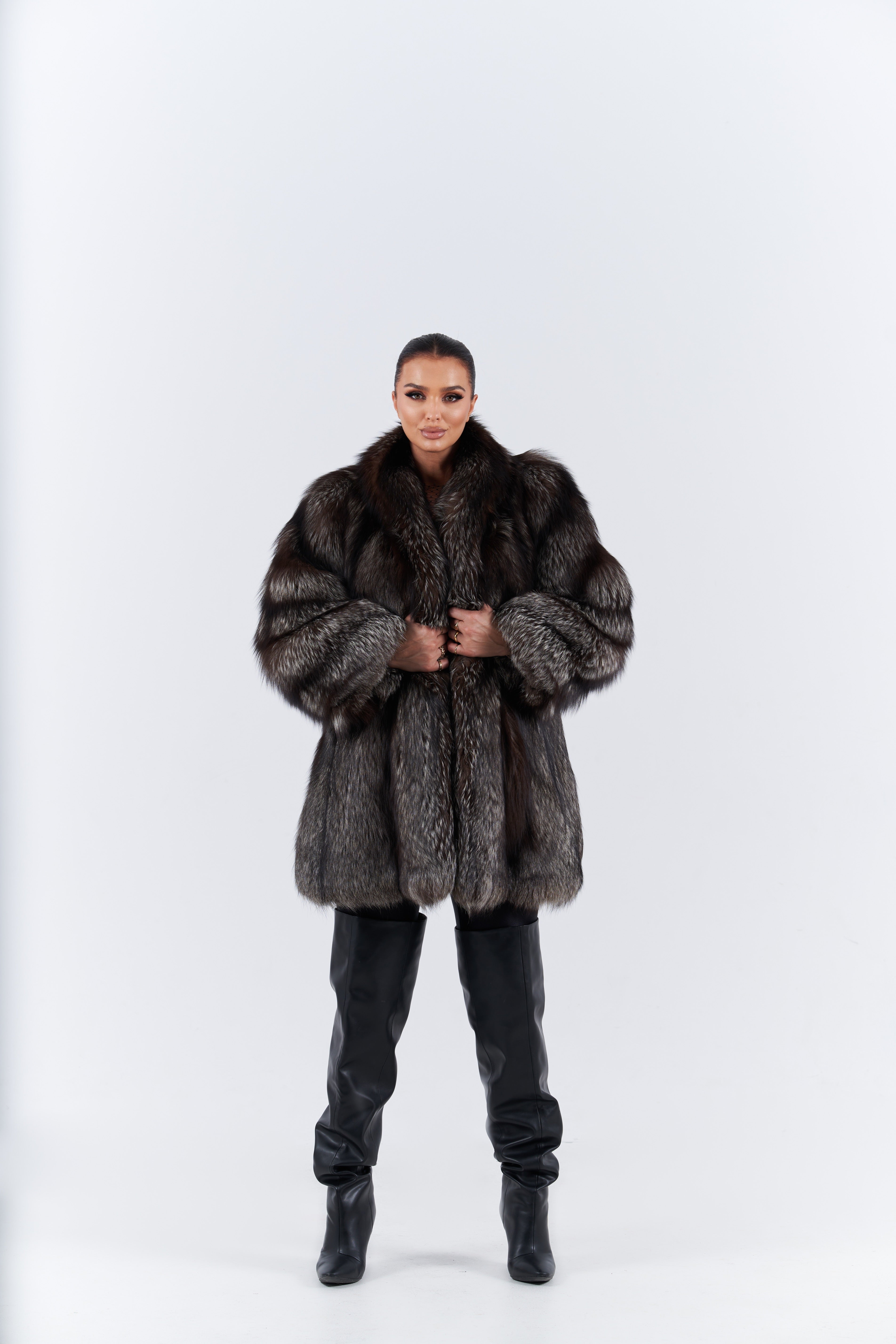 Silver fox fur