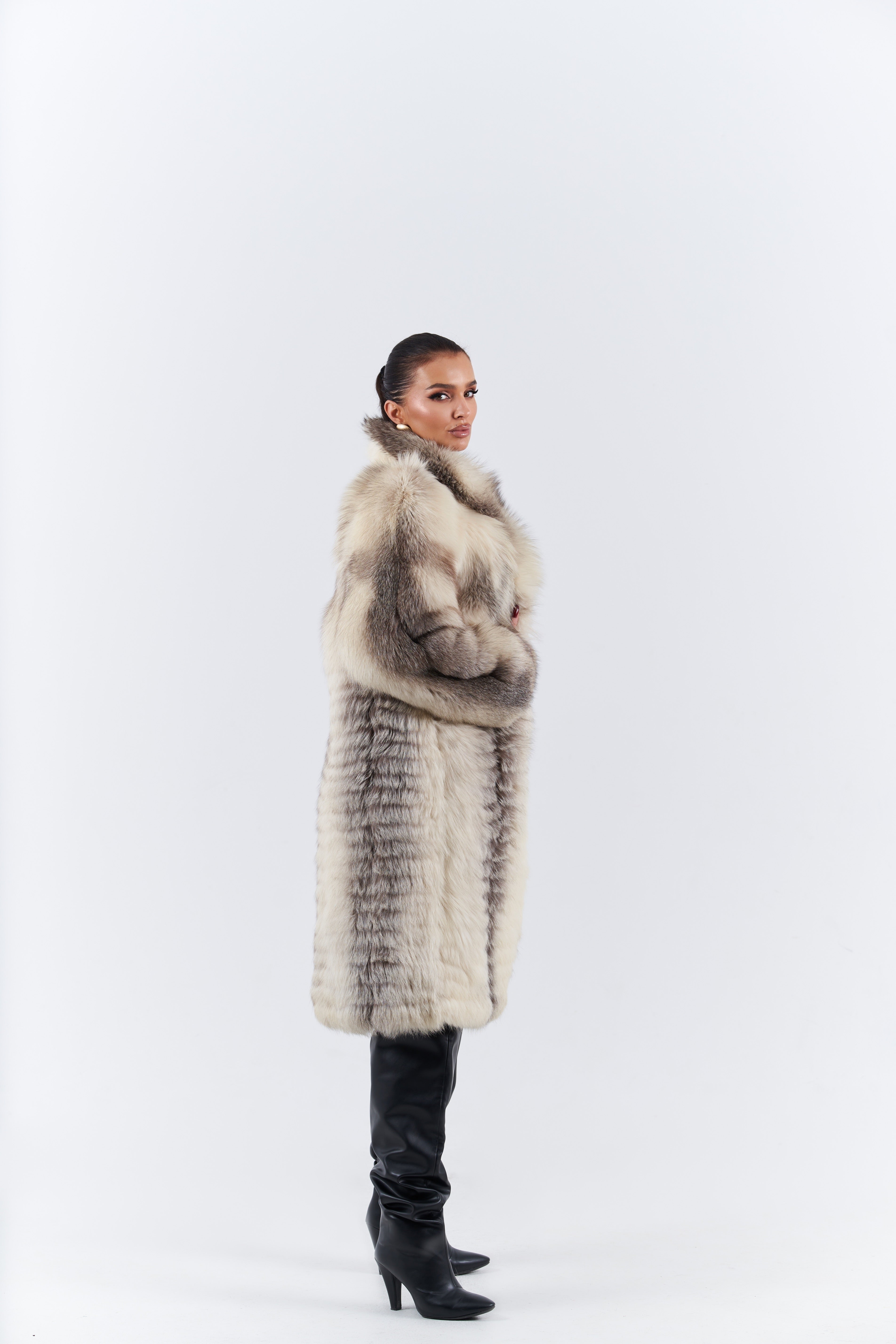 Fox artic frost fur coat – D'Amor Fur