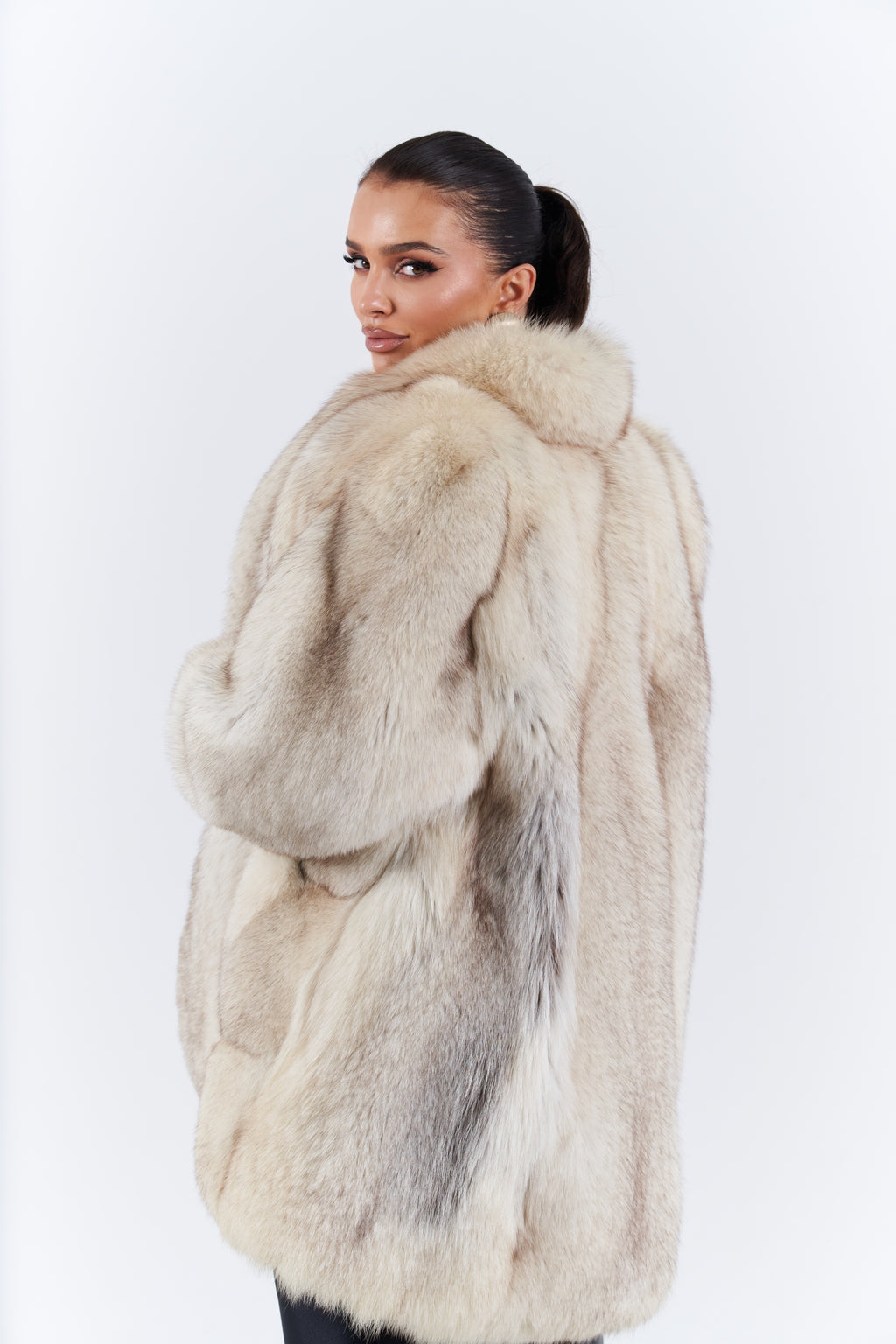 Natural fur fox coat