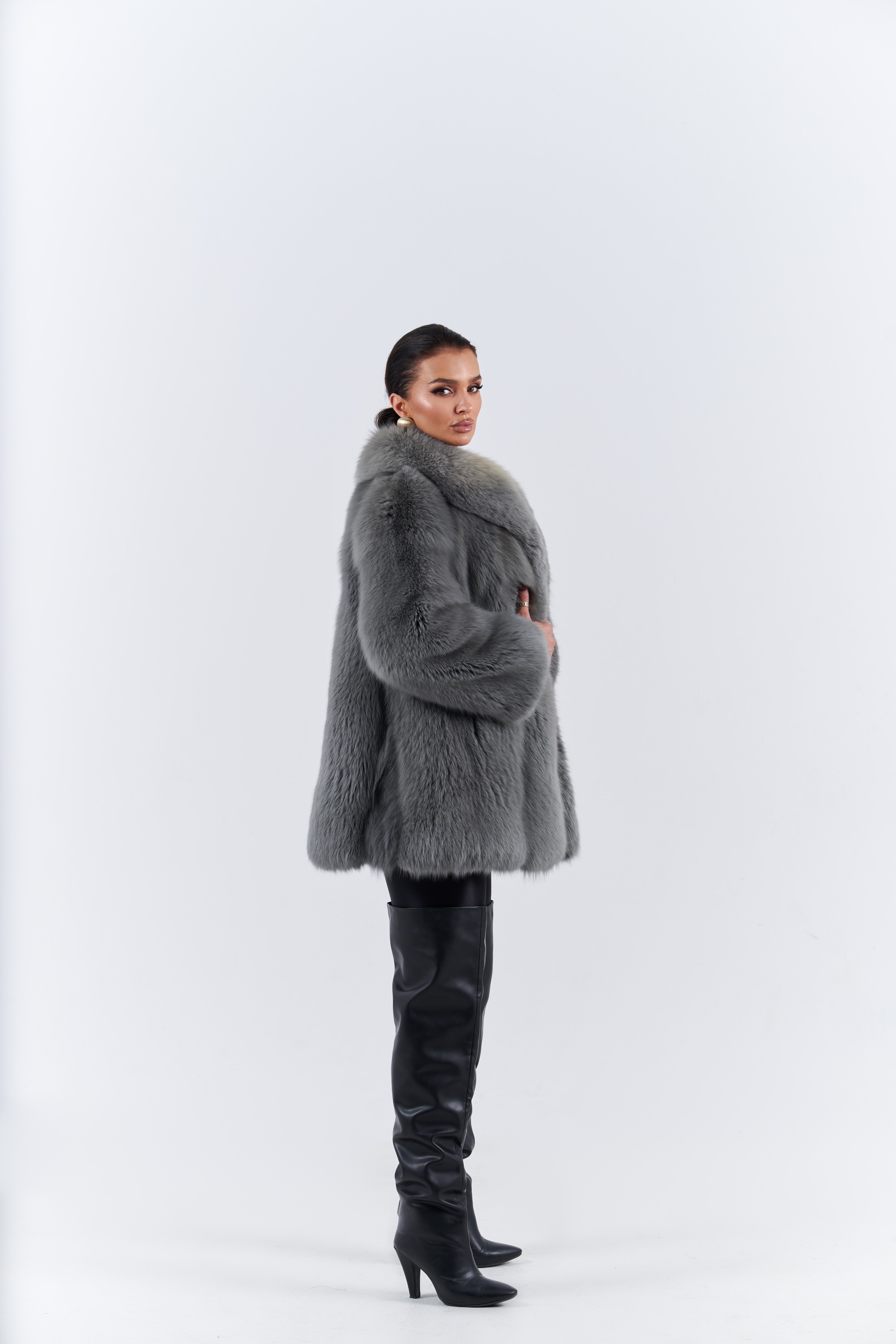 Fox fur coat