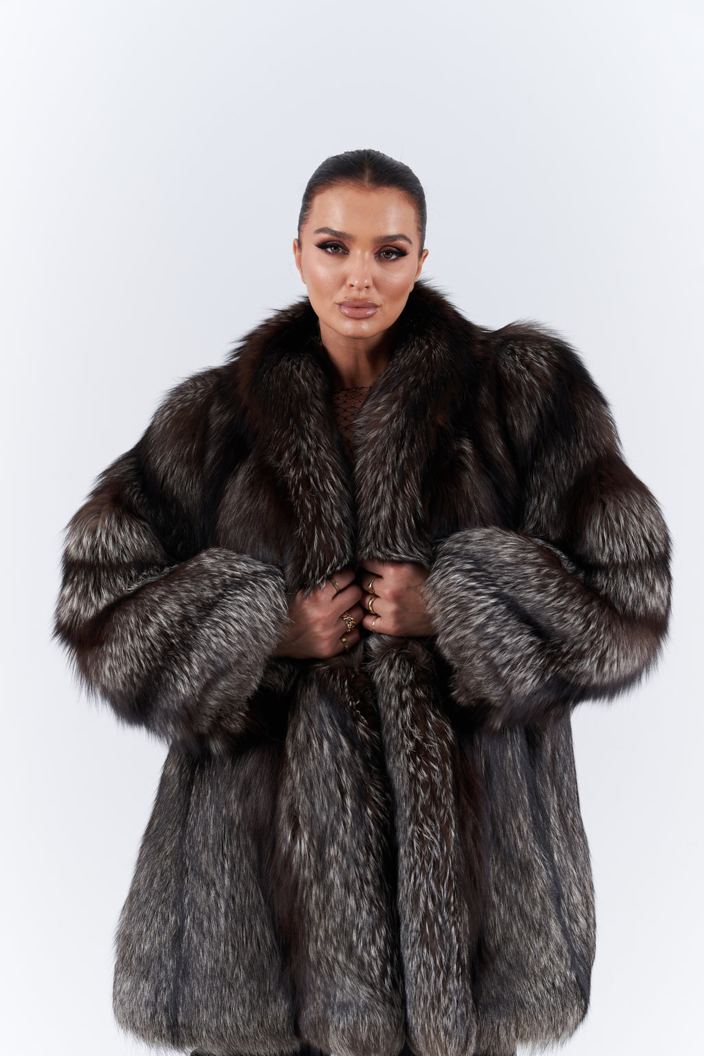 Silver fox fur