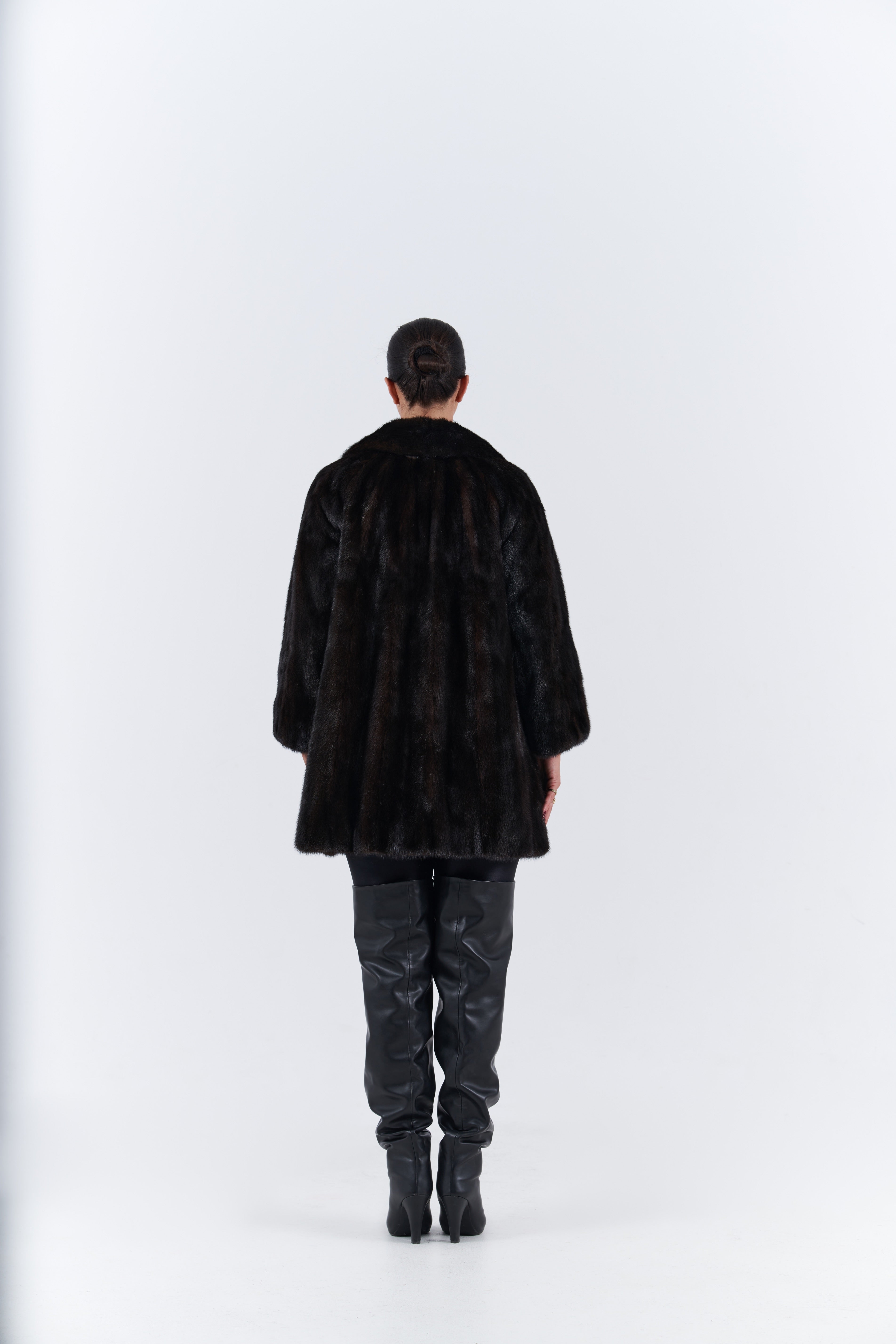 Natural mink fur coat